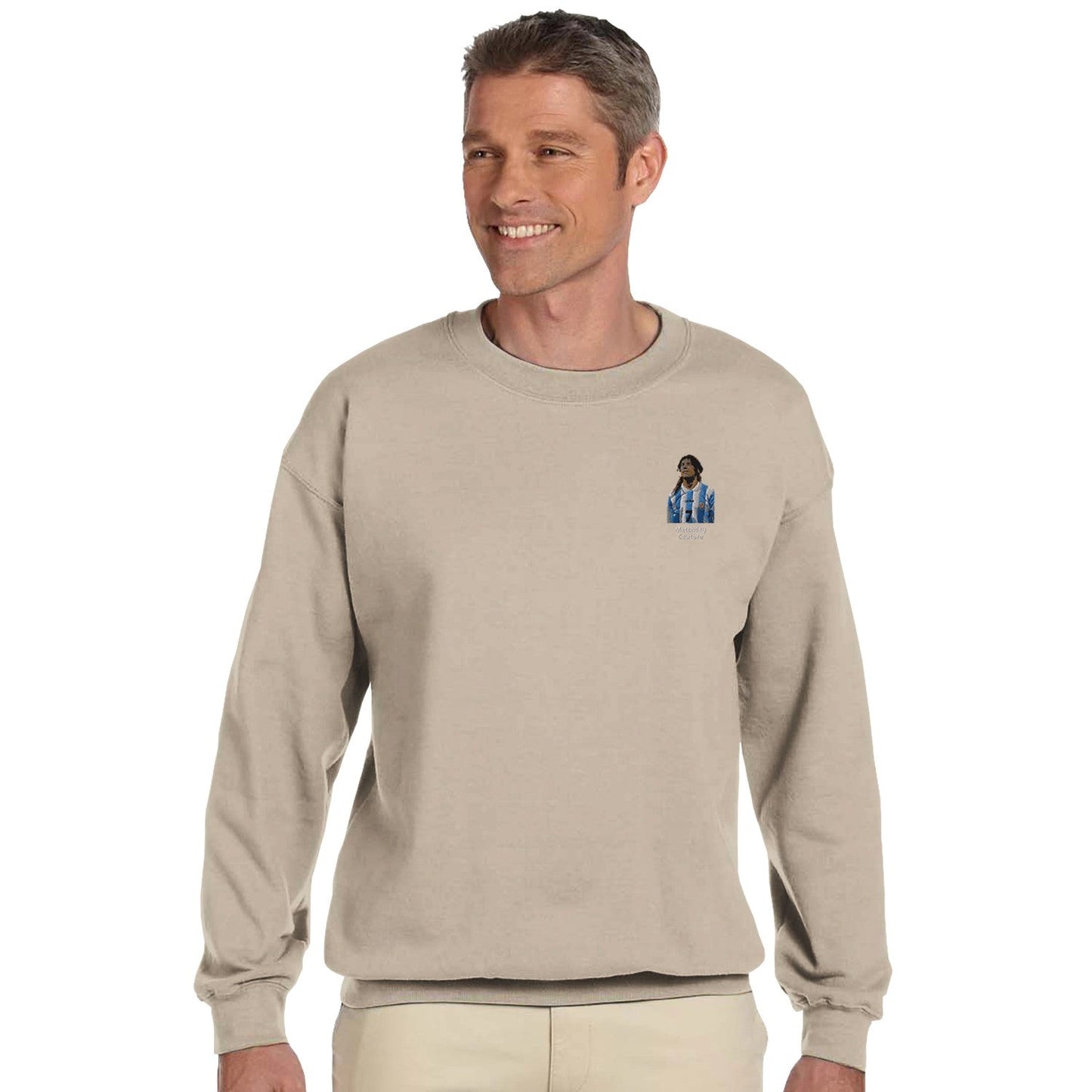 "Caniggia" Embroidered Sweatshirt - Sand