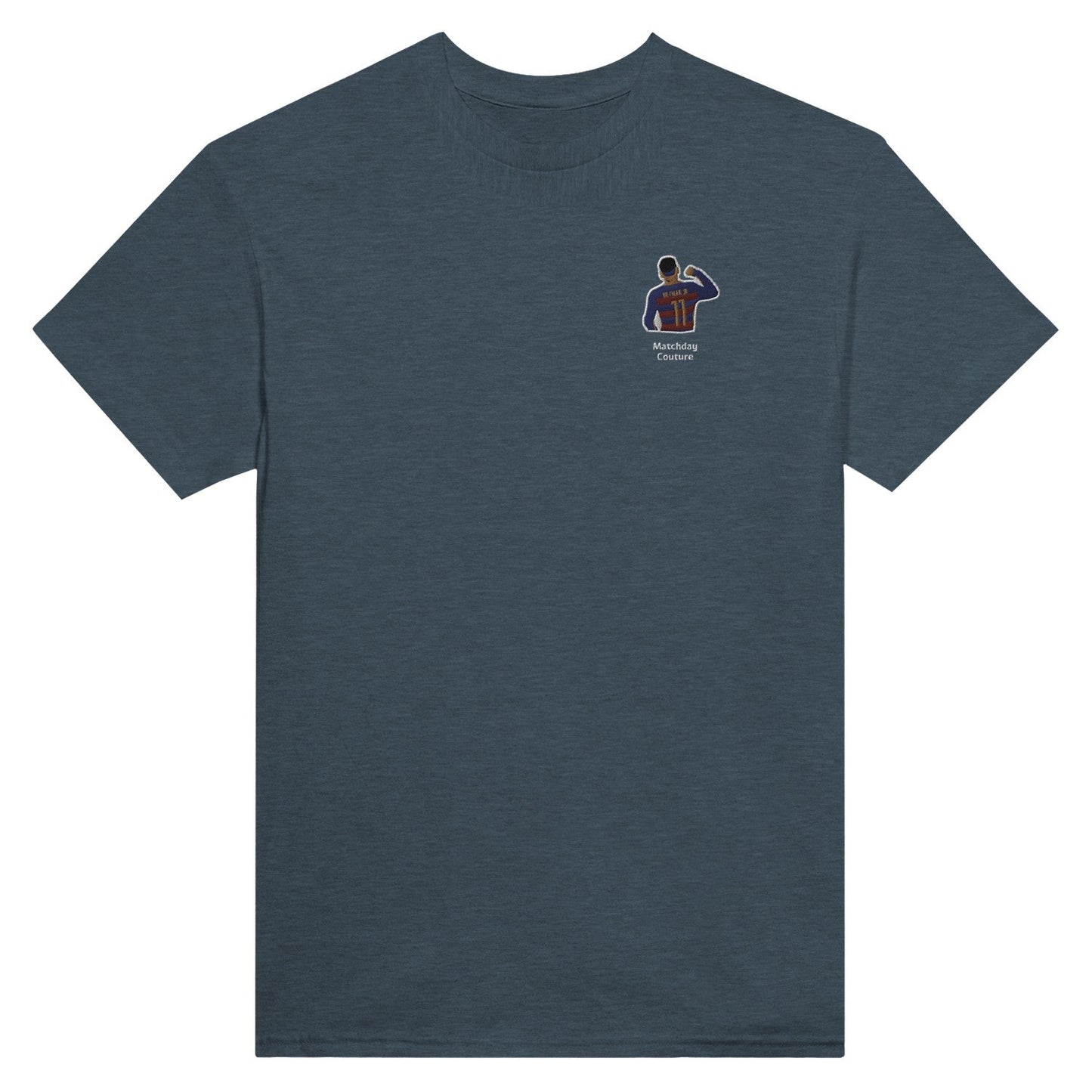 "Neymar at Barça" Embroidered Tee - Dark Heather