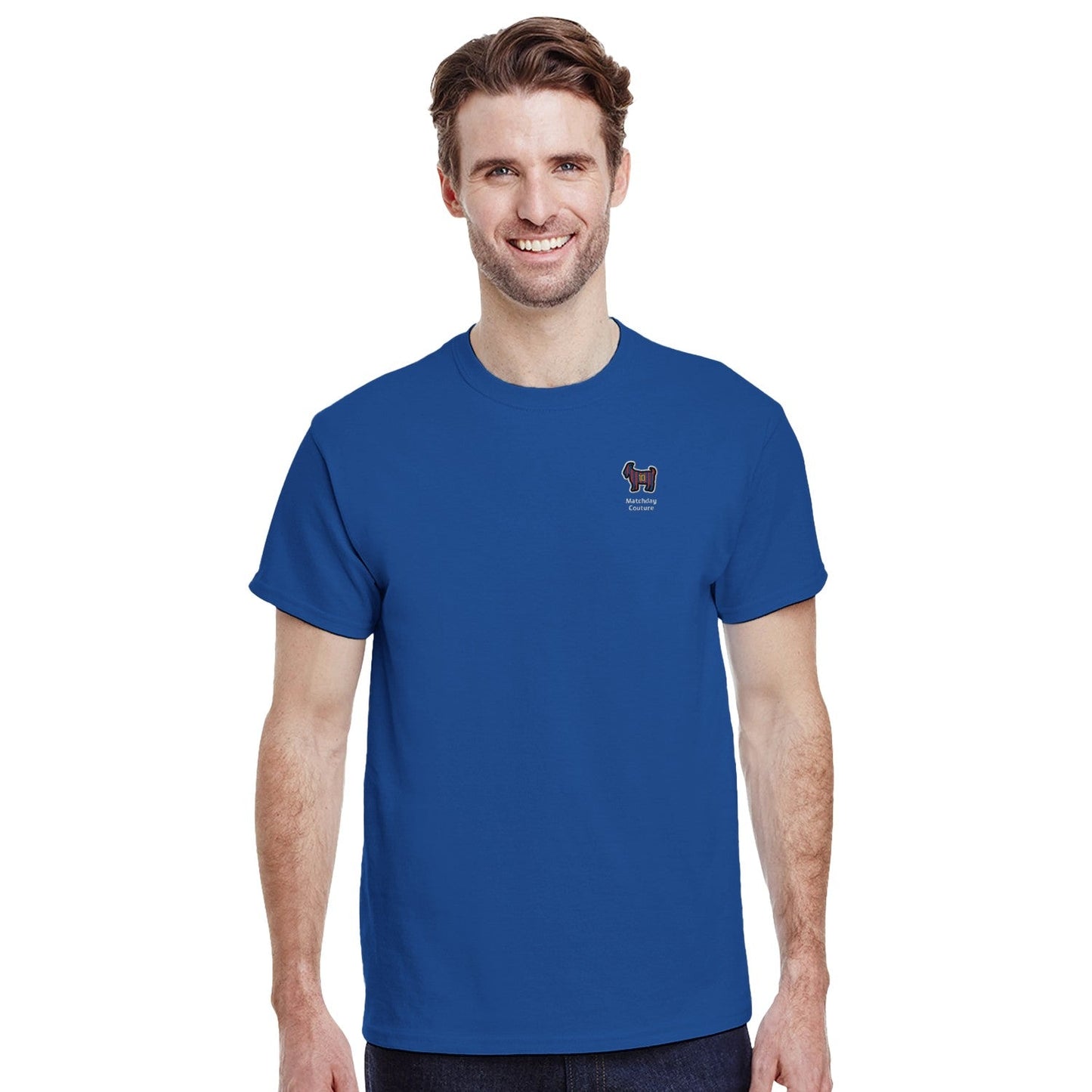 "GOAT 10" Embroidered Tee - Royal