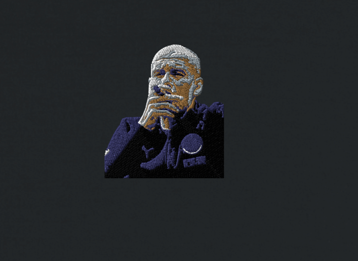 "Smoking Pep" Embroidered Sweatshirt