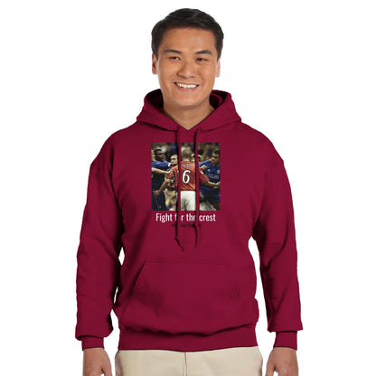 "Roy Keane v Chelsea" Hoodie - Cardinal Red