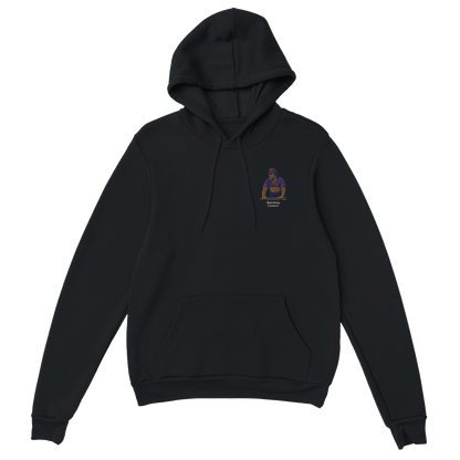 "Maradona Smoke" Embroidered Hoodie - Black