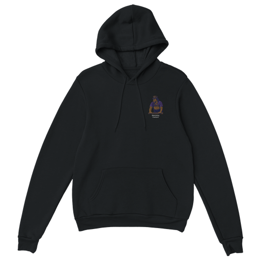 "Maradona Smoke" Embroidered Hoodie - Black