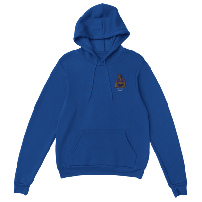 "Maradona Smoke" Embroidered Hoodie - Blue
