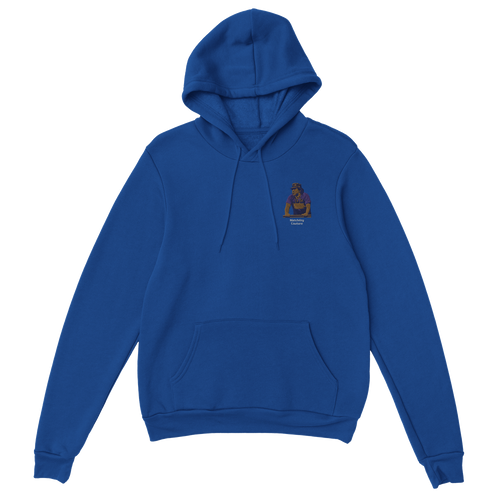 "Maradona Smoke" Embroidered Hoodie - Blue
