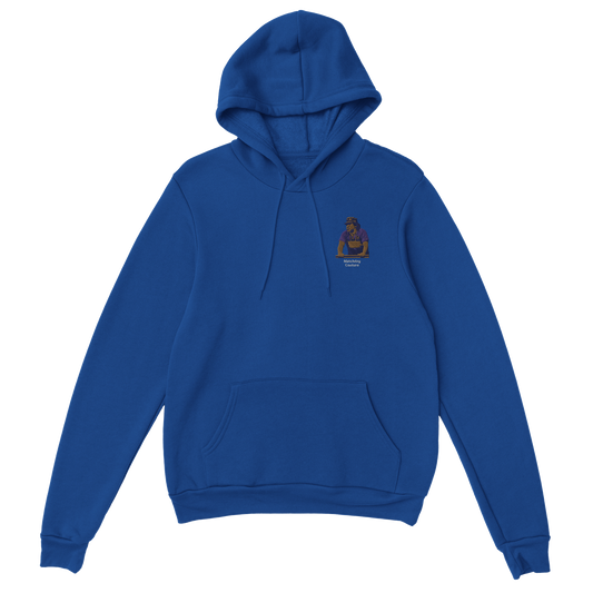 "Maradona Smoke" Embroidered Hoodie - Blue